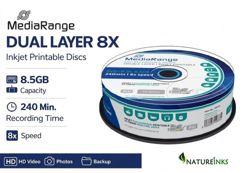 Mediarange dvd doppio - 25, dvd+r