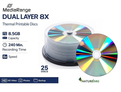 Dvd mediarange argento - 25, dl